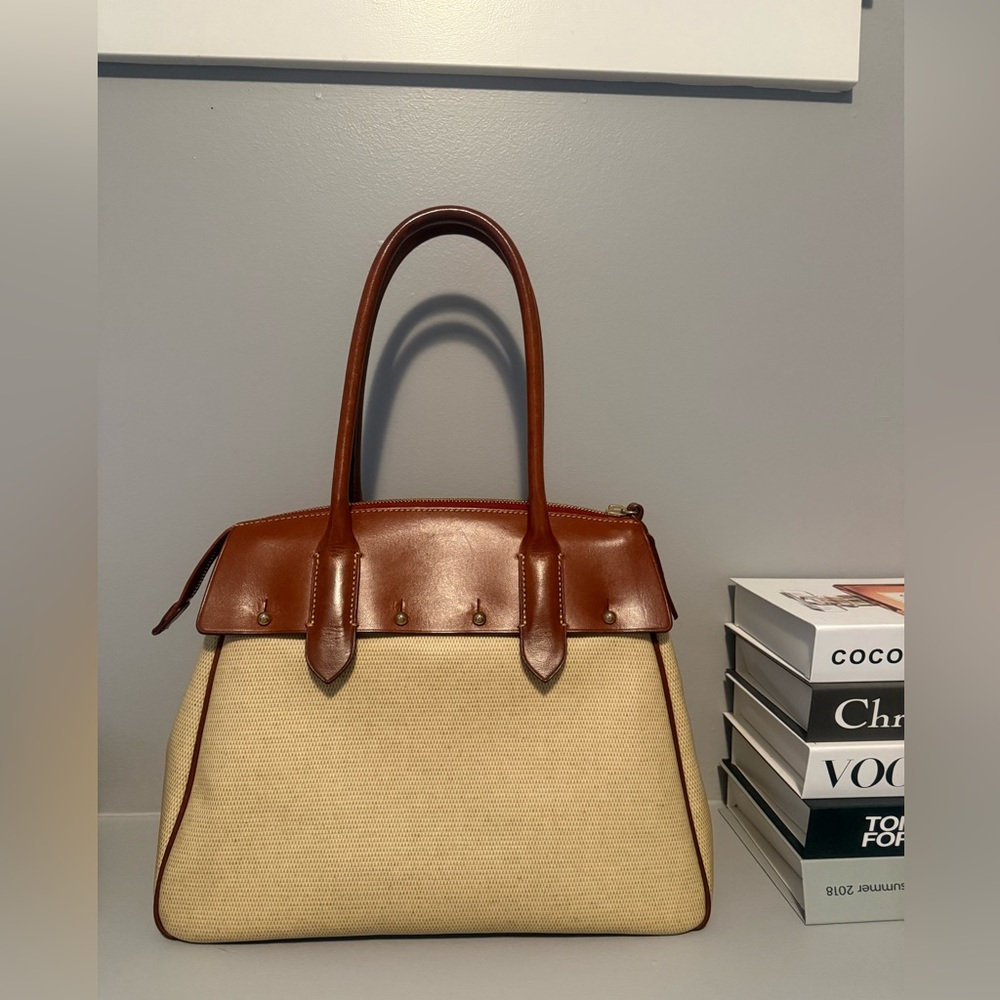 Rooney and Bourke Wilson Panama Tan and Brown leather satchel  large - Picture 10 of 14